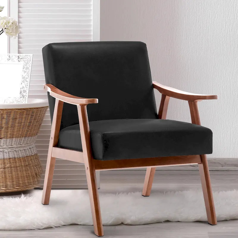 Chaise de salon en bois massif