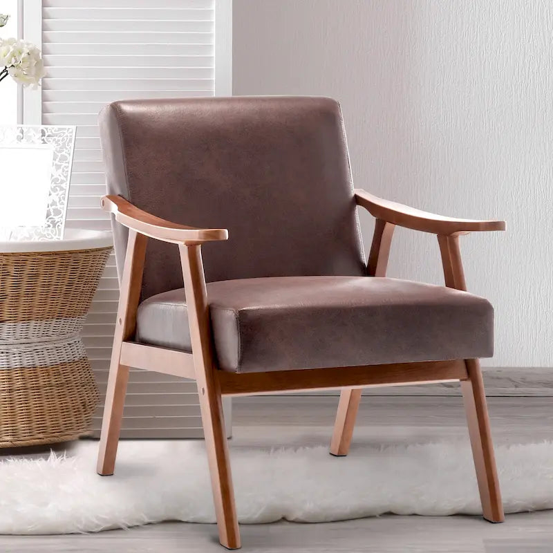 Chaise de salon en bois massif