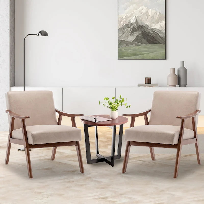 Chaise de salon en bois massif