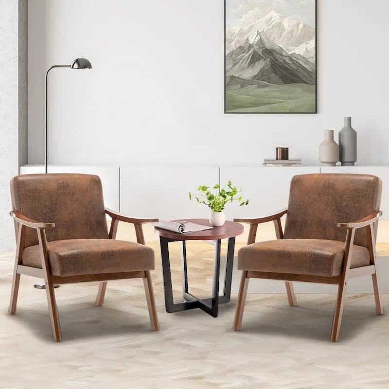 Chaise de salon en bois massif