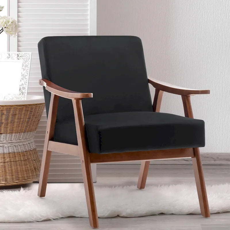 Chaise de salon en bois massif