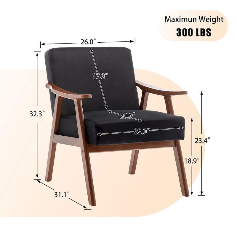 Chaise de salon en bois massif