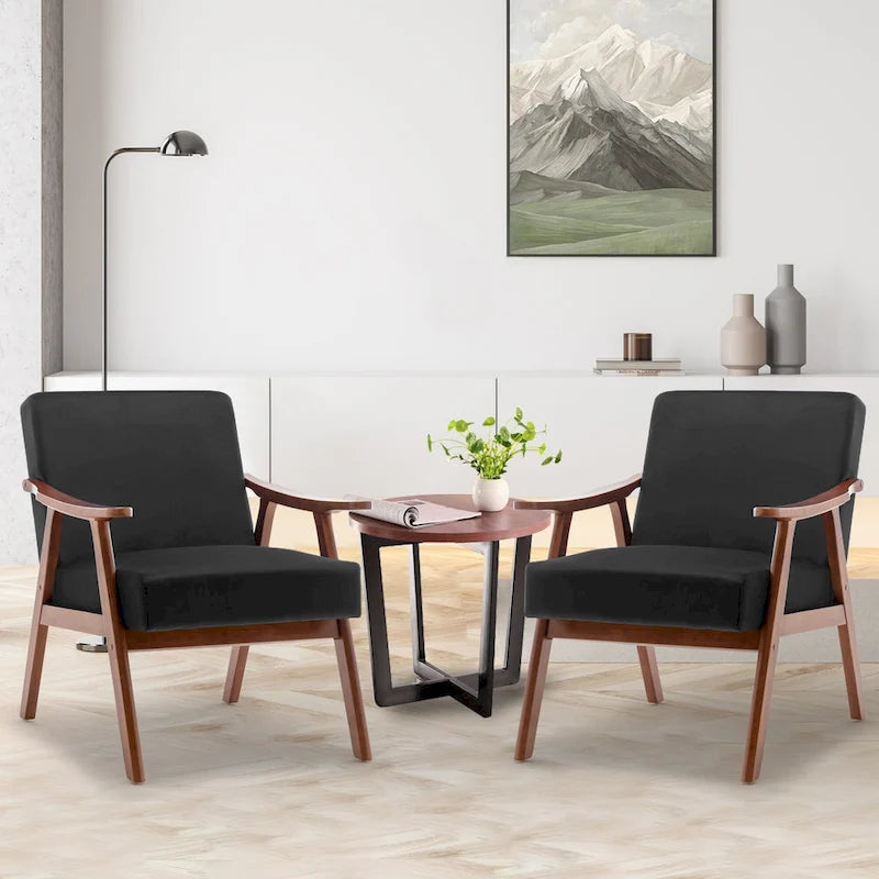 Chaise de salon en bois massif