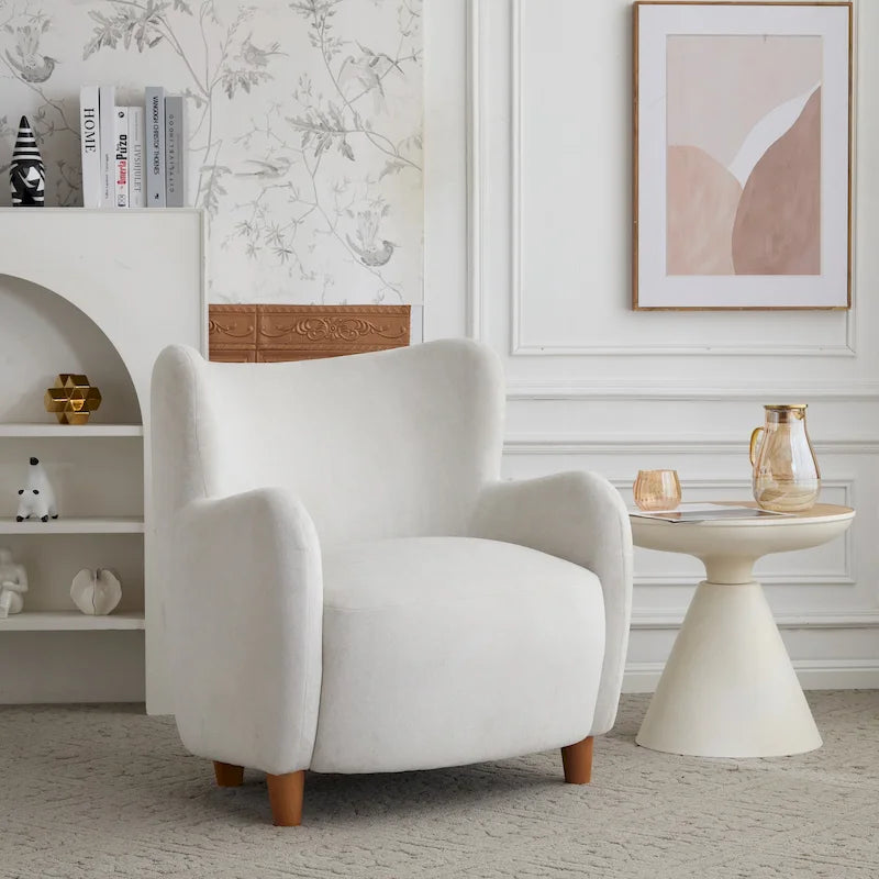 Fauteuil d'appoint en tissu à oreilles