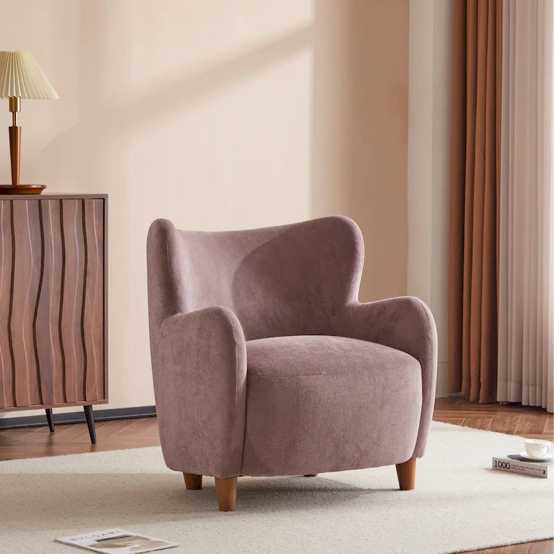 Fauteuil d'appoint en tissu à oreilles