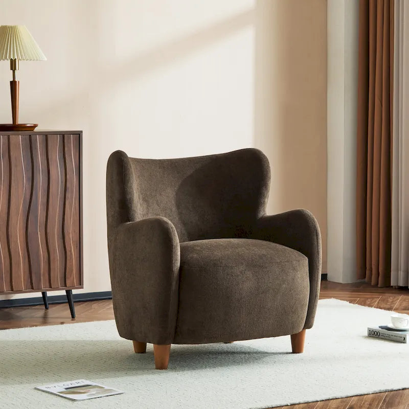 Fauteuil d'appoint en tissu à oreilles