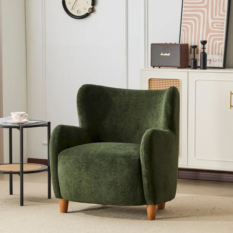 Fauteuil d'appoint en tissu à oreilles