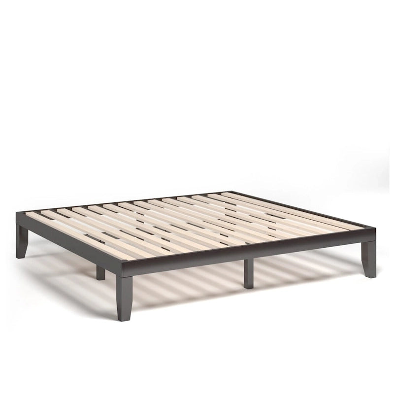 Grand lit plateforme en bois 14 places avec sommier à lattes en bois