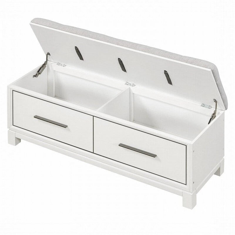 Banc à chaussures avec coussin amovible et rangement dissimulé pour l'entrée et le salon