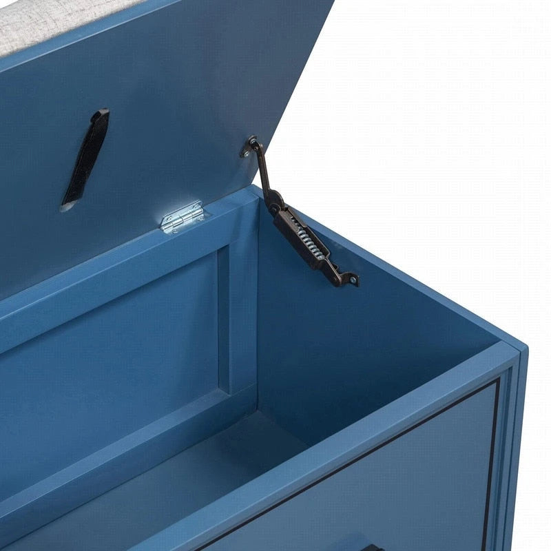 Banc à chaussures avec coussin amovible et rangement dissimulé pour l'entrée et le salon