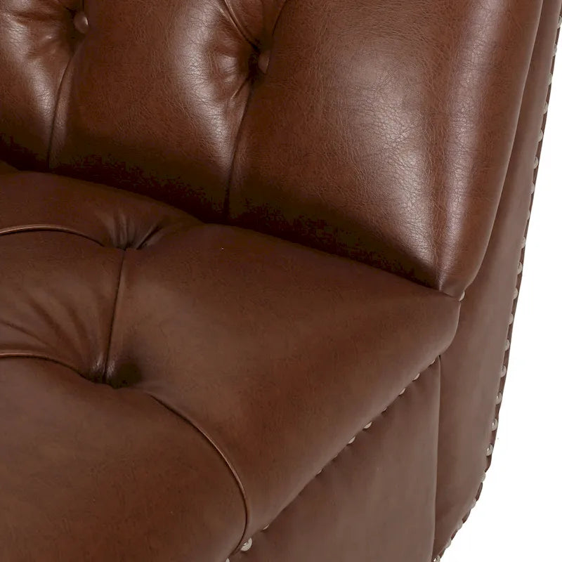 Méridienne contemporaine capitonnée - 64,25 L x 29,00 L x 33,75 H