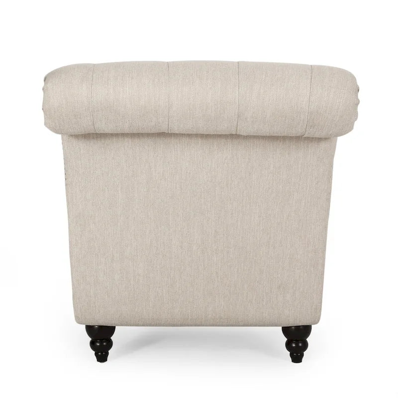 Méridienne contemporaine capitonnée - 64,25 L x 29,00 L x 33,75 H