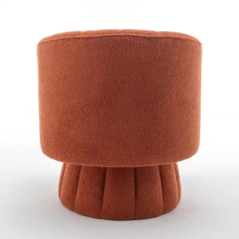 Fauteuil rond pivotant rembourré en velours style glamour moderne