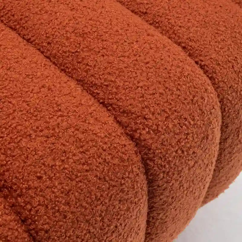 Fauteuil rond pivotant rembourré en velours style glamour moderne