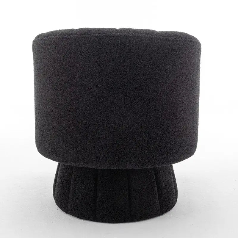 Fauteuil rond pivotant rembourré en velours style glamour moderne