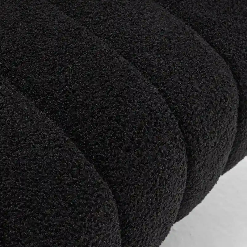 Fauteuil rond pivotant rembourré en velours style glamour moderne