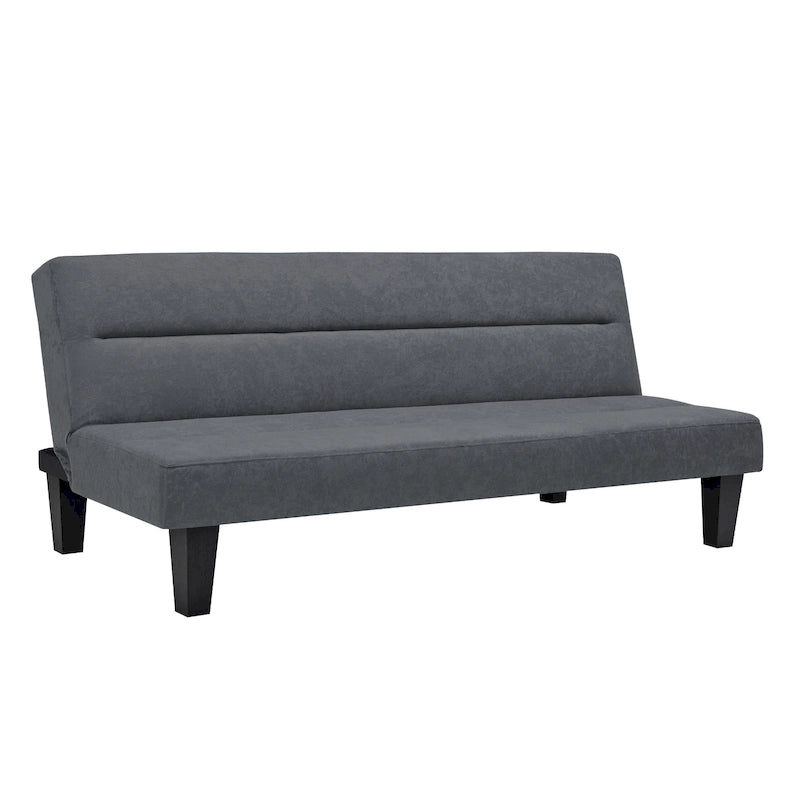 Canapé futon en microfibre avec design convertible pliable pour salon
