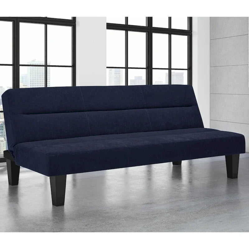 Canapé futon en microfibre avec design convertible pliable pour salon