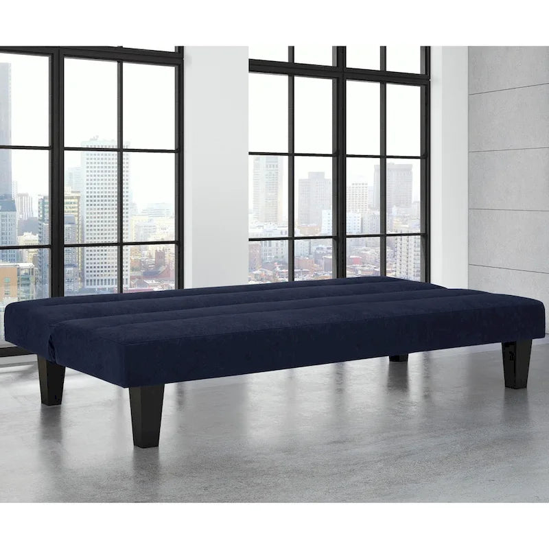 Canapé futon en microfibre avec design convertible pliable pour salon