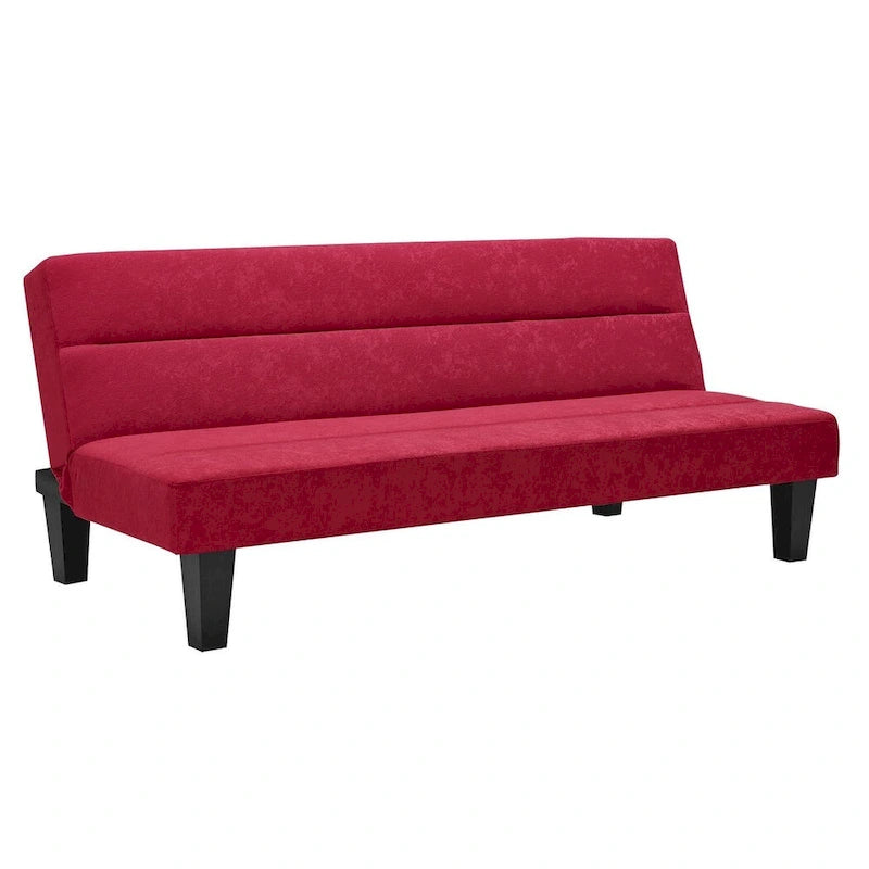 Canapé futon en microfibre avec design convertible pliable pour salon