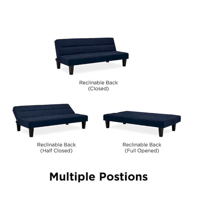 Canapé futon en microfibre avec design convertible pliable pour salon