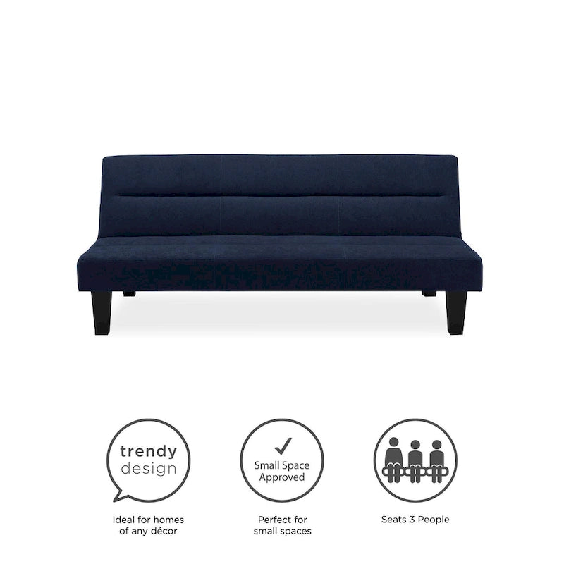 Canapé futon en microfibre avec design convertible pliable pour salon