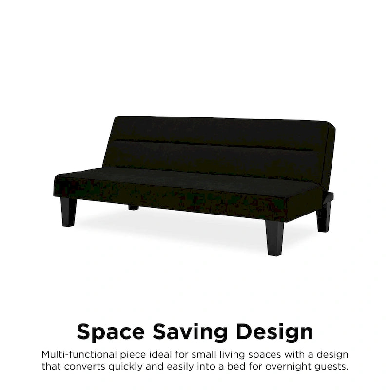 Canapé futon en microfibre avec design convertible pliable pour salon