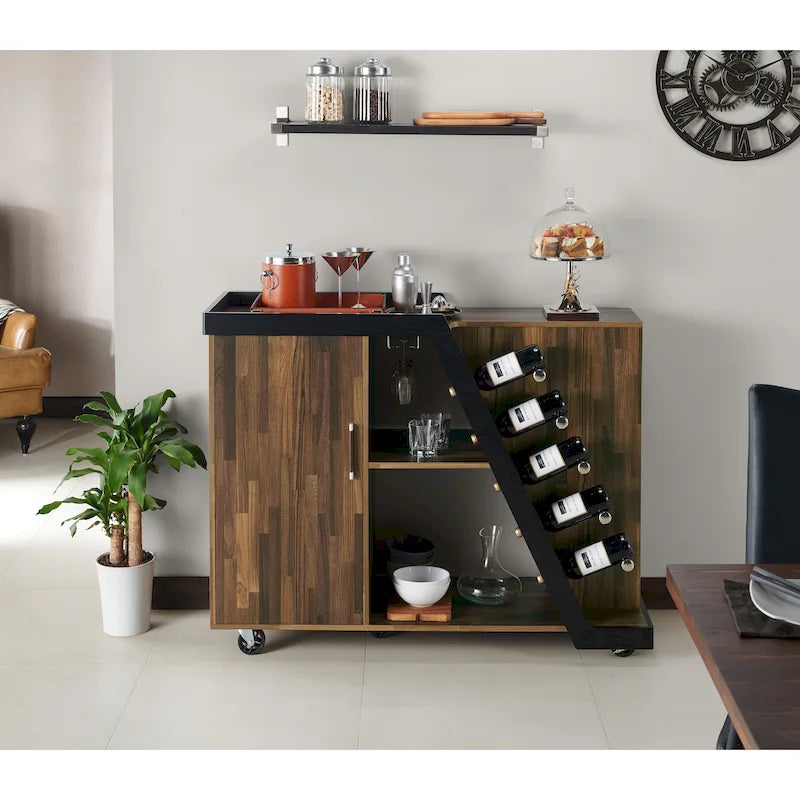 Armoire à vin mobile moderne à 6 étagères
