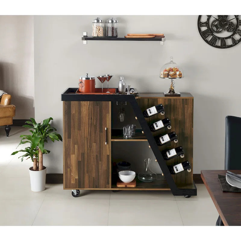 Armoire à vin mobile moderne à 6 étagères