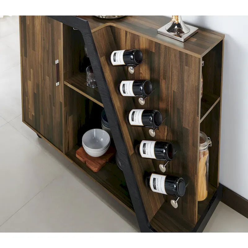 Armoire à vin mobile moderne à 6 étagères
