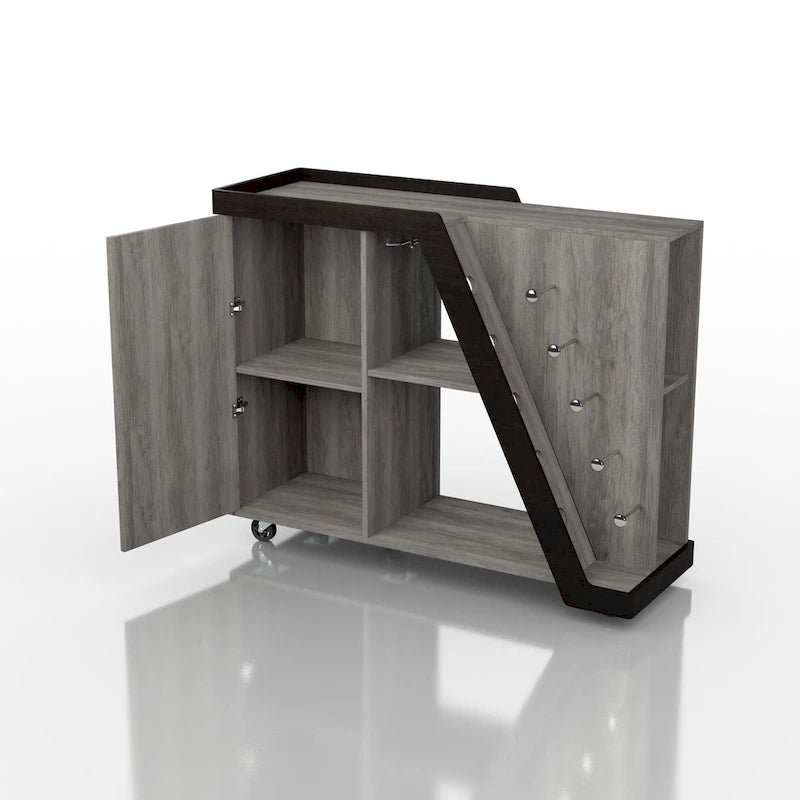 Armoire à vin mobile moderne à 6 étagères