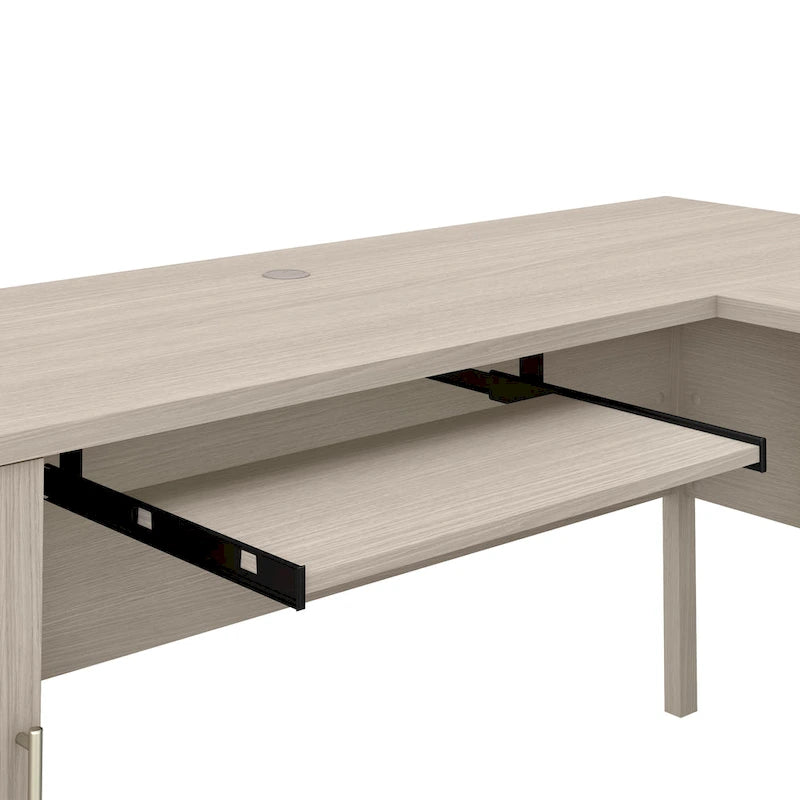 Bureau en L 60 po avec huche de rangement
