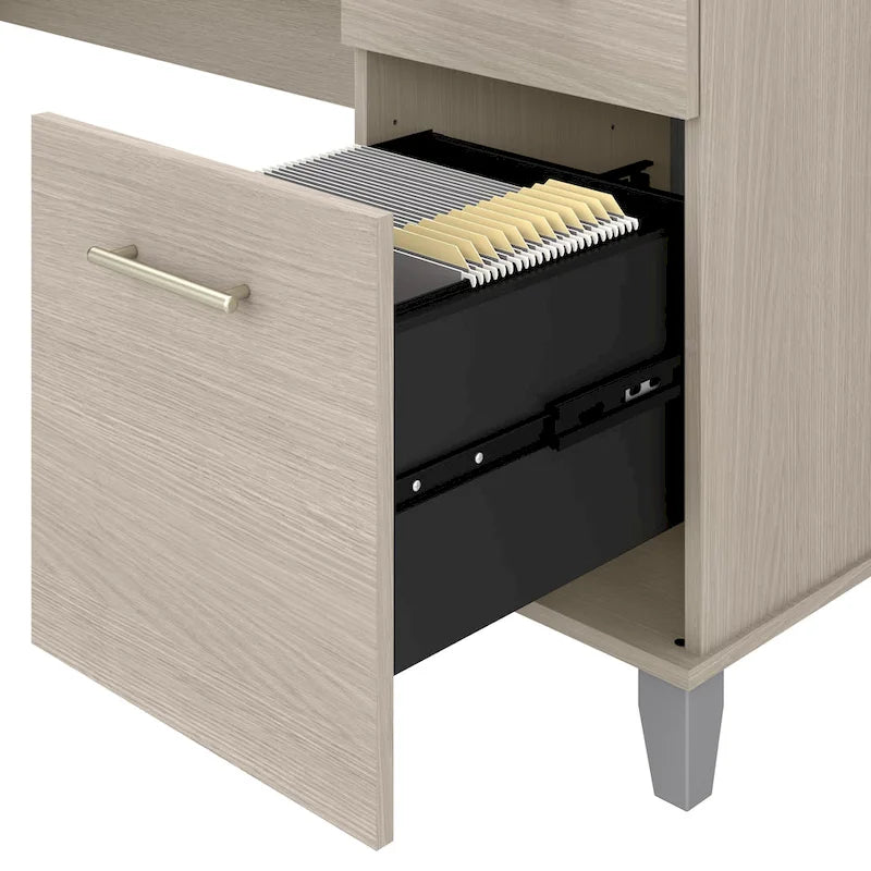 Bureau en L 60 po avec huche de rangement