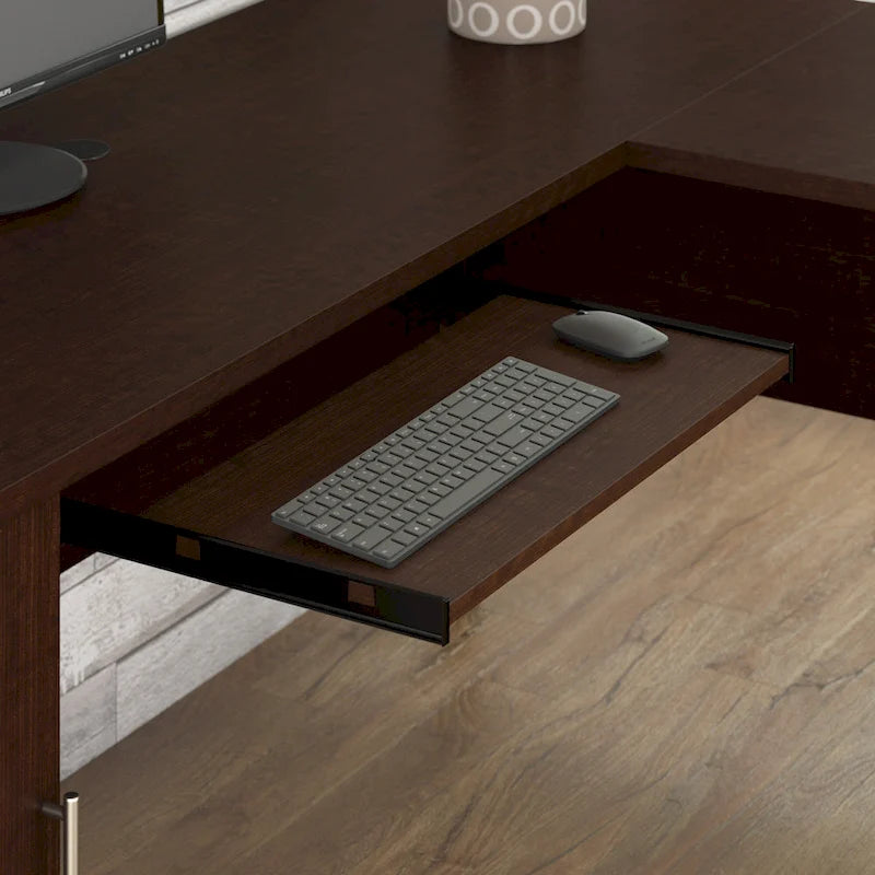 Bureau en L 60 po avec huche de rangement