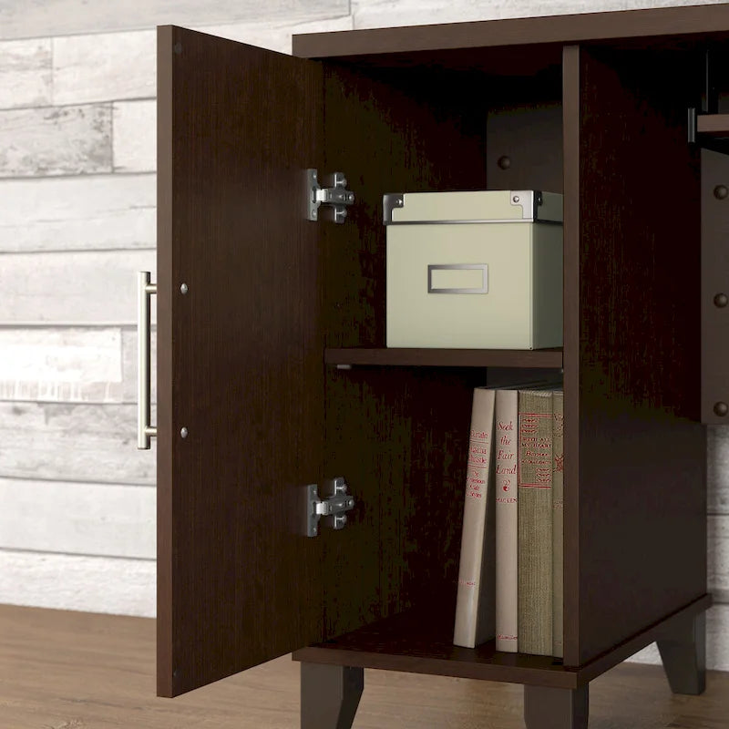 Bureau en L 60 po avec huche de rangement