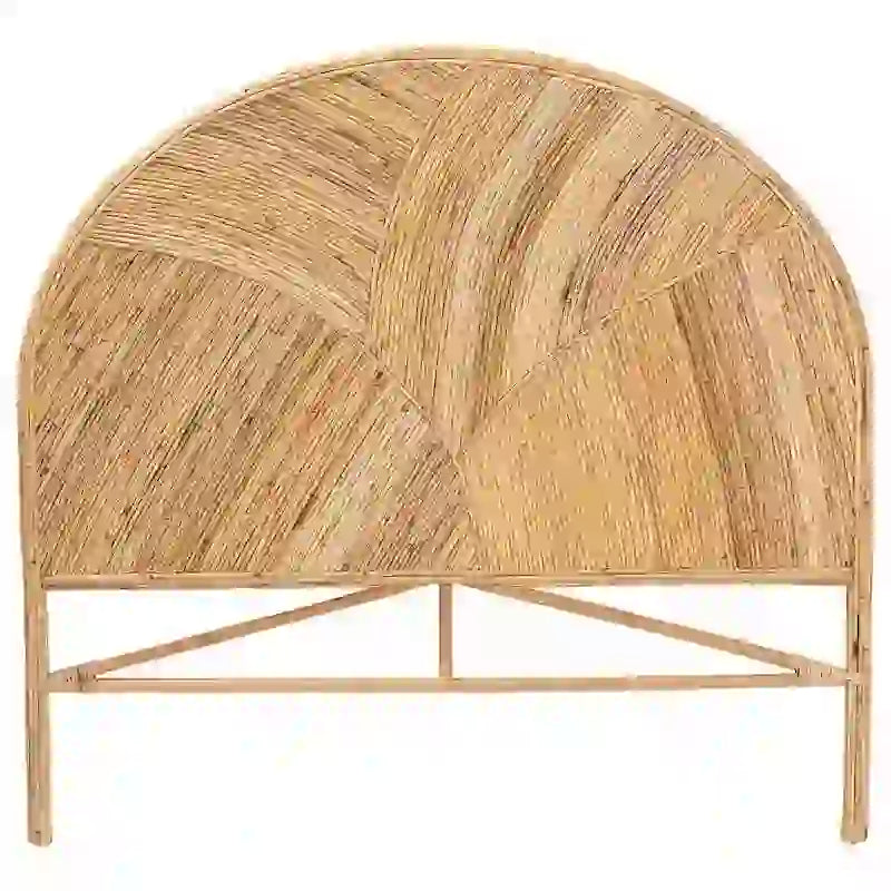 Tête de lit bohème en rotin (autoportante)
