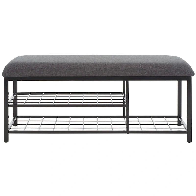 Banc à étagères ouvertes avec coussin - 42 L x 15 P x 18 H