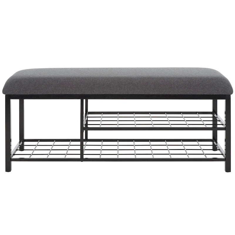 Banc à étagères ouvertes avec coussin - 42 L x 15 P x 18 H