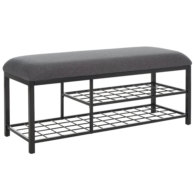 Banc à étagères ouvertes avec coussin - 42 L x 15 P x 18 H