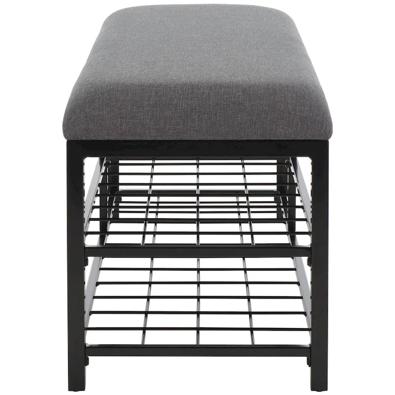 Banc à étagères ouvertes avec coussin - 42 L x 15 P x 18 H