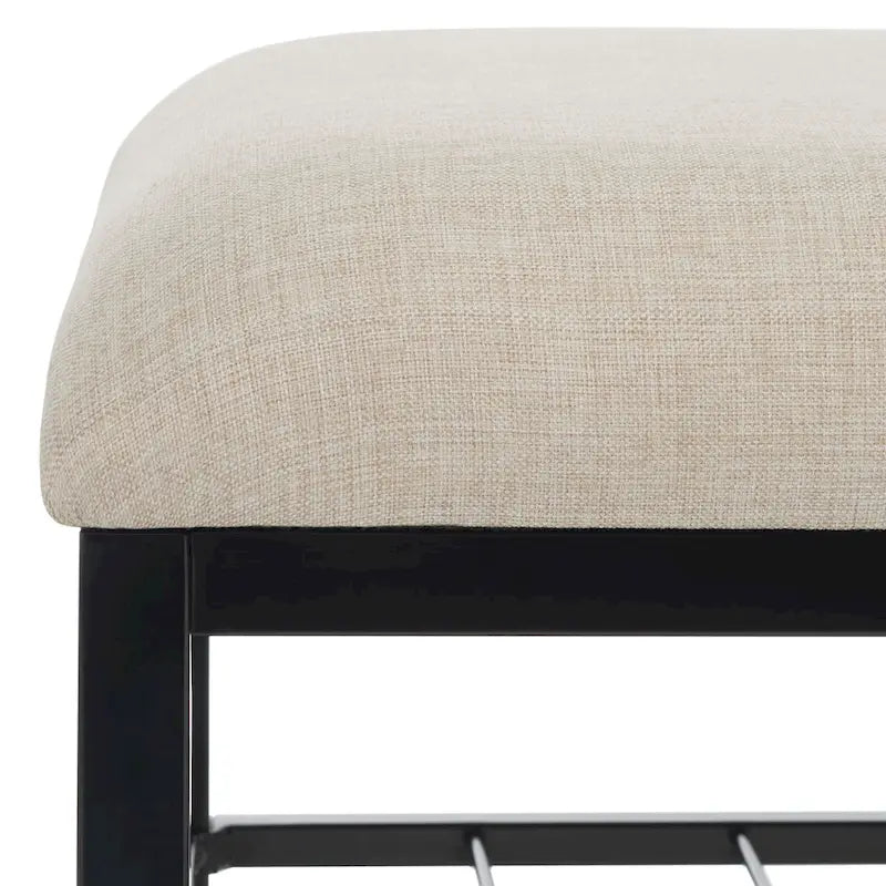 Banc à étagères ouvertes avec coussin - 42 L x 15 P x 18 H