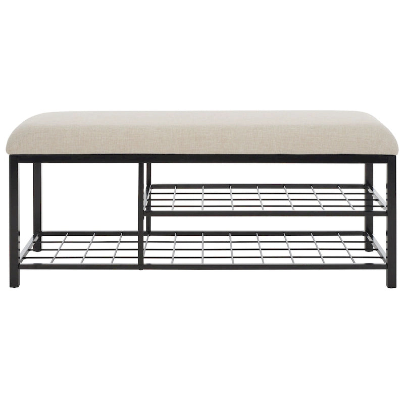 Banc à étagères ouvertes avec coussin - 42 L x 15 P x 18 H