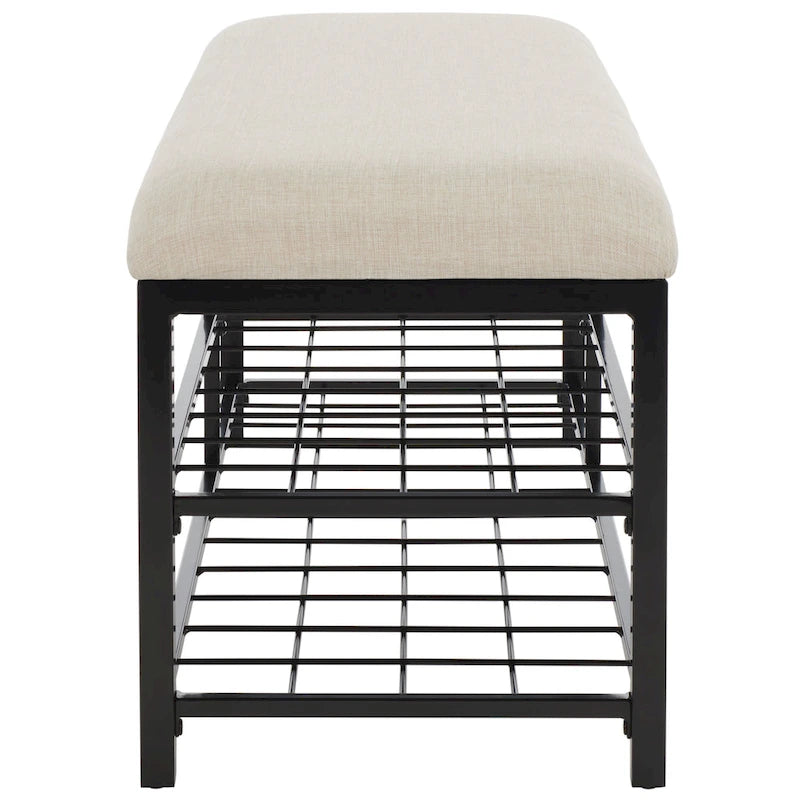 Banc à étagères ouvertes avec coussin - 42 L x 15 P x 18 H