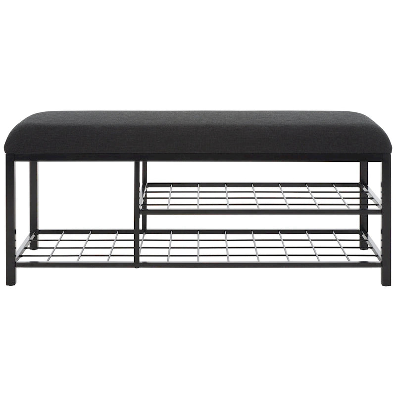 Banc à étagères ouvertes avec coussin - 42 L x 15 P x 18 H