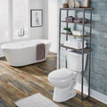 Étagère de toilette grise avec étagères réglables