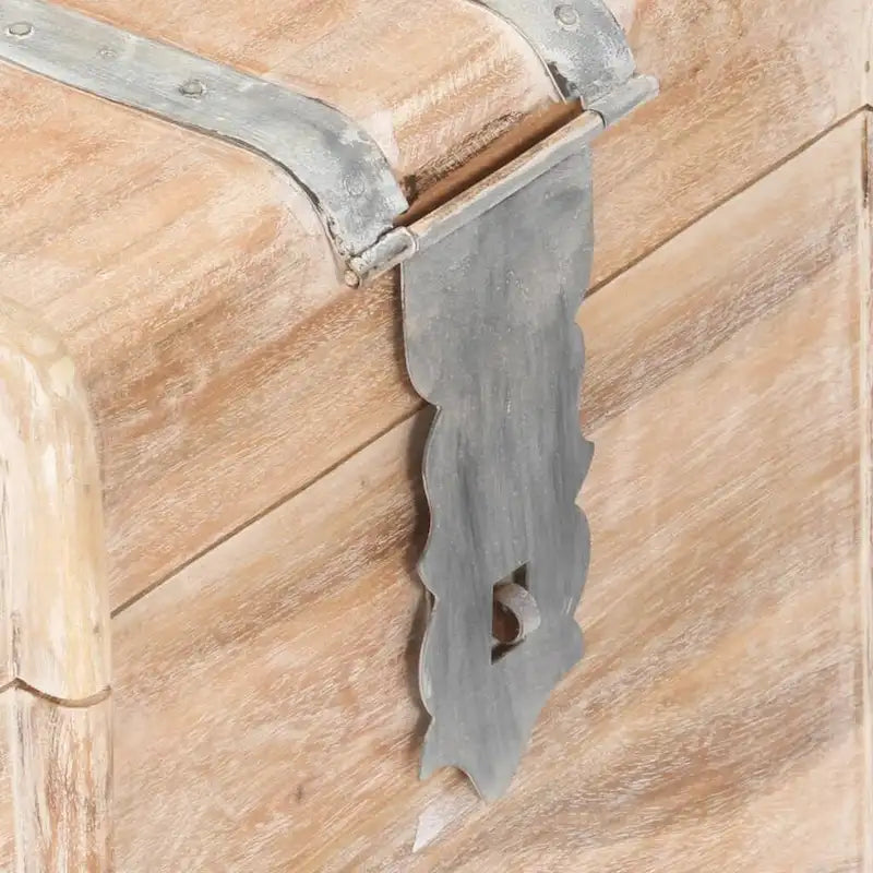 Coffre de rangement avec loquet pour chambre à coucher en bois d'acacia massif