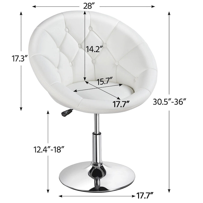 Fauteuil club moderne en similicuir capitonné
