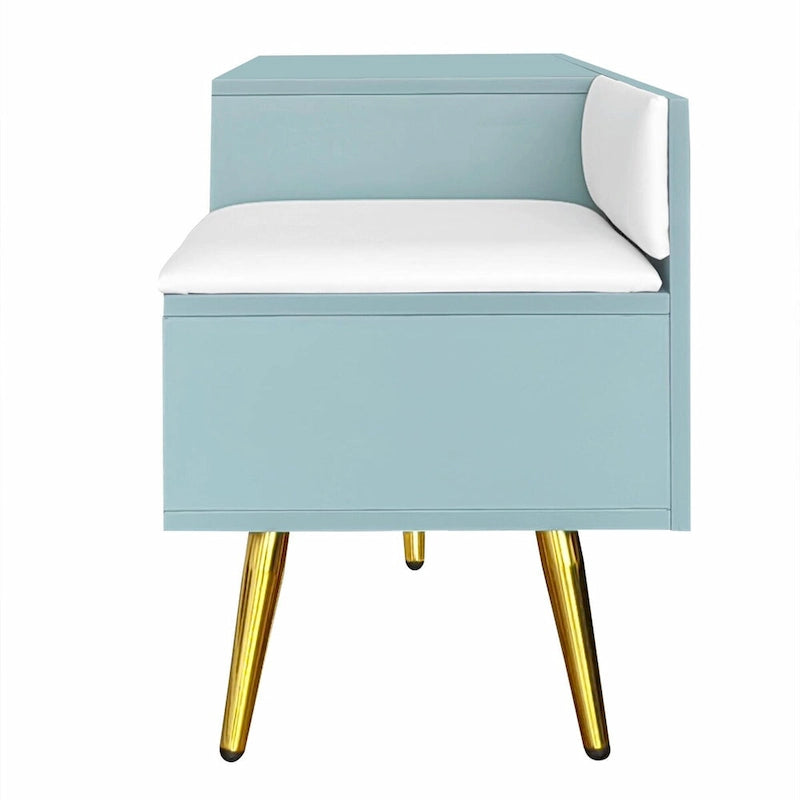 Banc à chaussures moderne avec compartiment caché et coussin rembourré