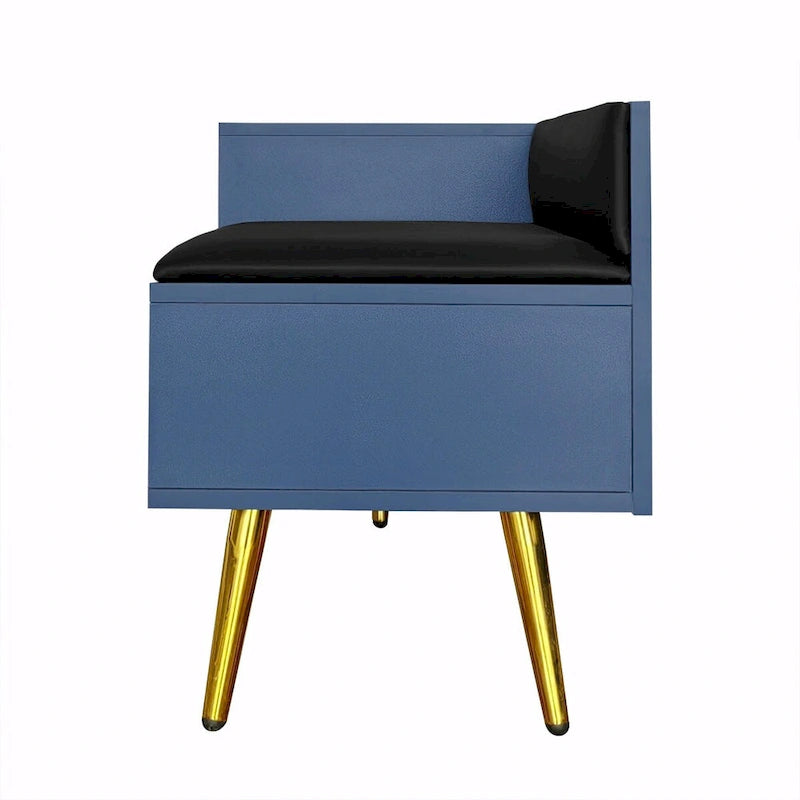 Banc à chaussures moderne avec compartiment caché et coussin rembourré