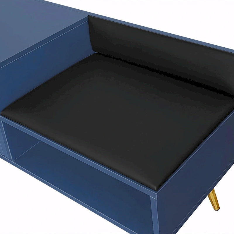 Banc à chaussures moderne avec compartiment caché et coussin rembourré